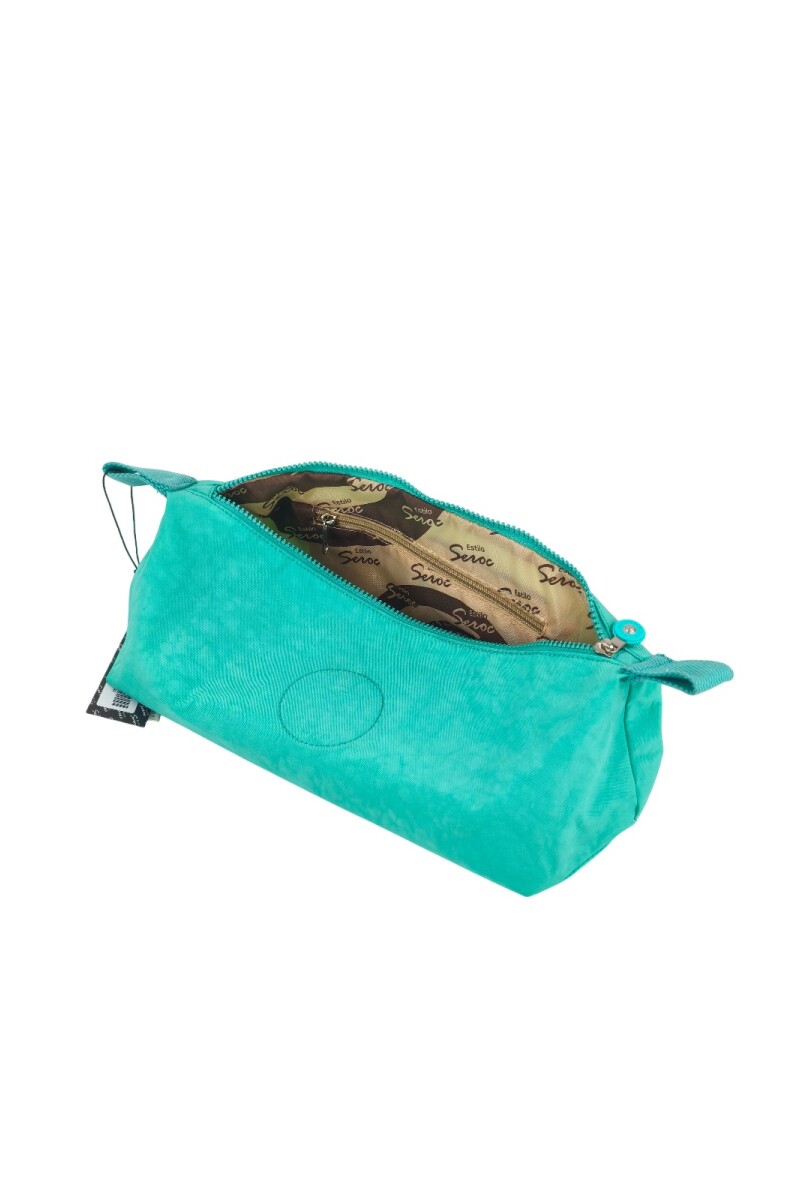 Neceser Premium de Tafeta Amasada Turquesa