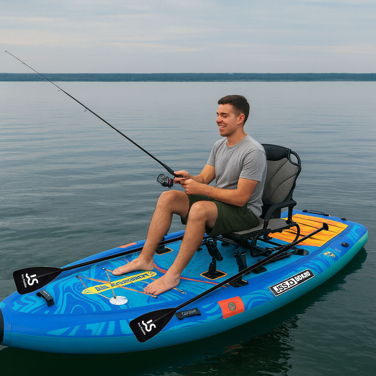 Kayak Bote Paddle Board Pescador Silla Porta Reel 3.4m - TABLA PADDLE BOARD PESCADOR 3.40MT FB340 