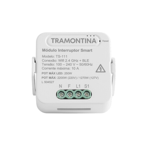 Módulo interruptor inteligente WIFI 1 canal blanco -TRAMONTINA TE3922