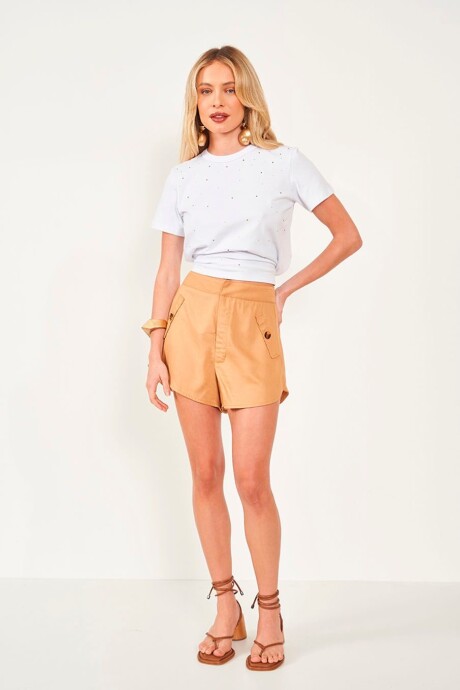 Remera con apliques Brisa Blanco