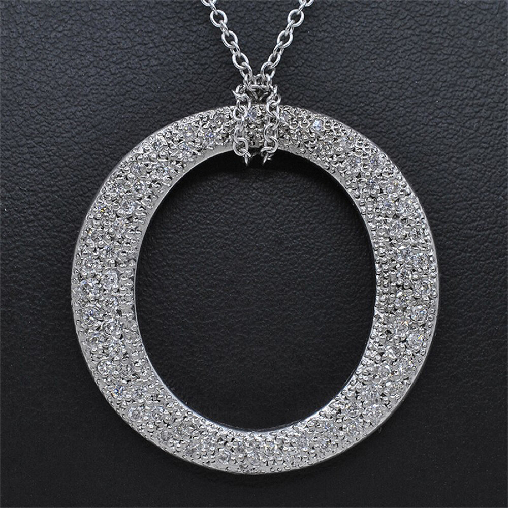 Colgante En Oro 18K Blanco Y Brillantes Colgante En Oro 18K Blanco Y Brillantes