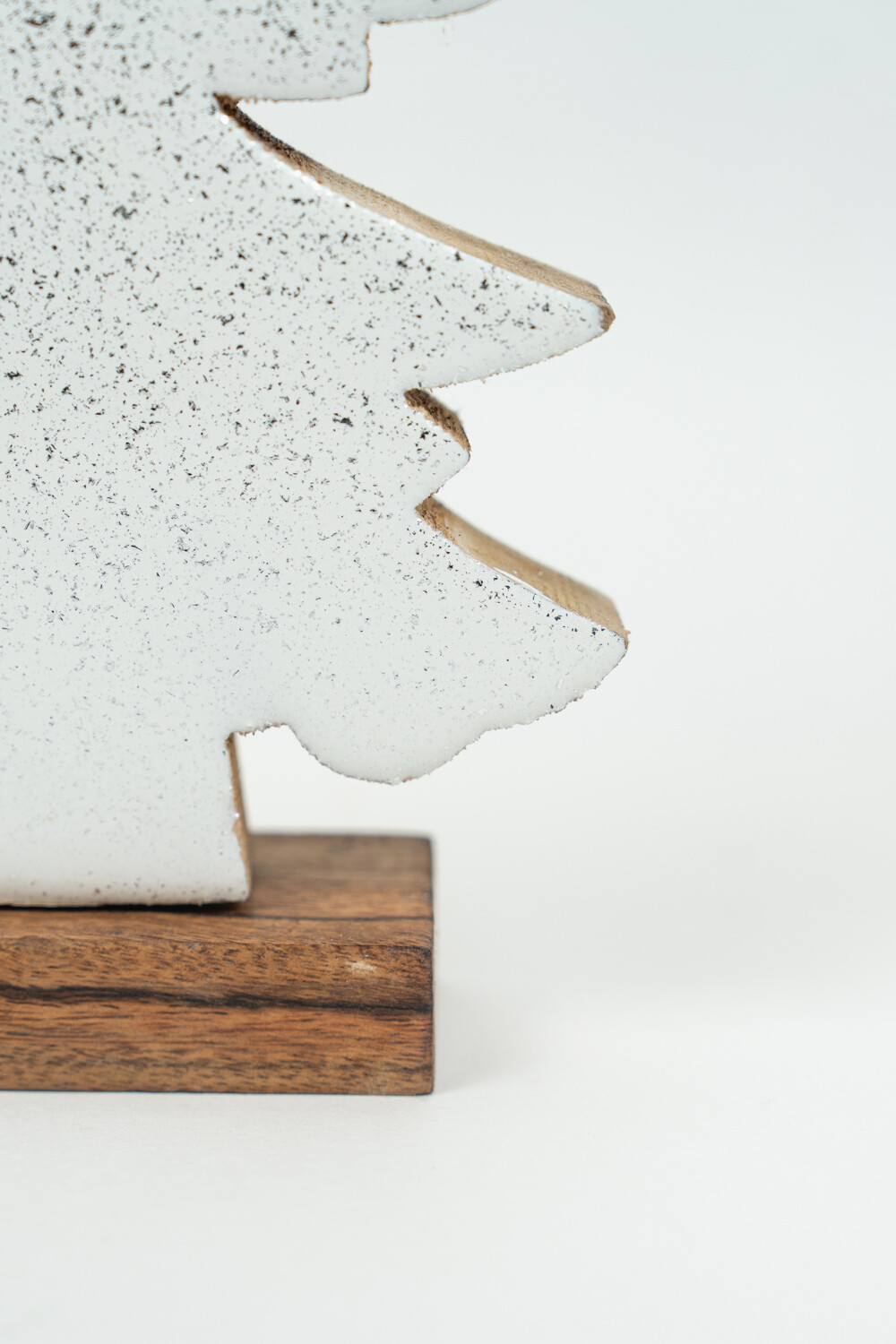 Deco Navidad árbol De Madera Con Base Color Unico