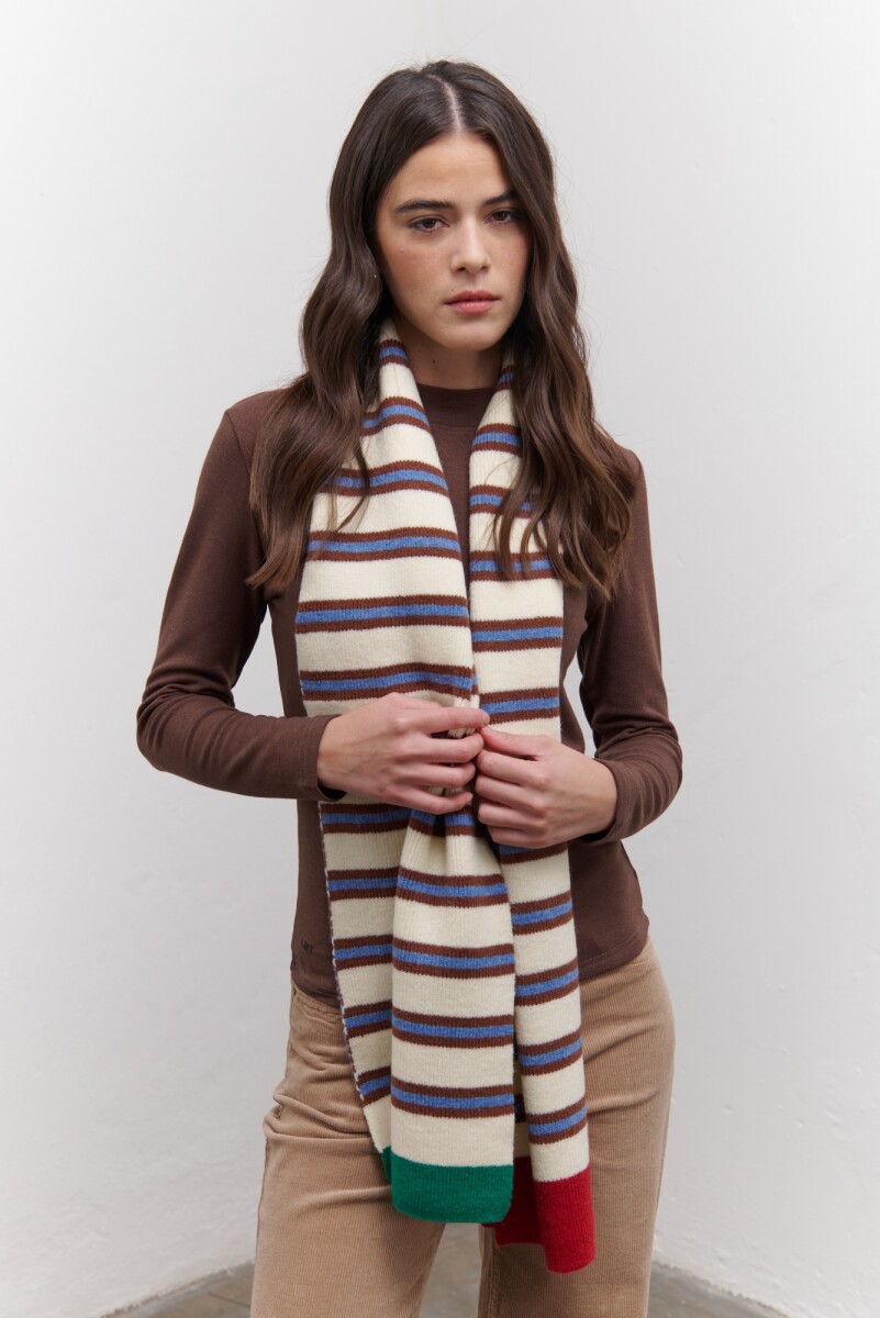 BUFANDA STRIPE - NATURAL 