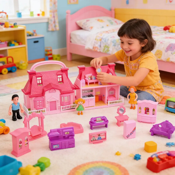 Casa Casita Muñeca Familia Muebles Casa Casita Muñeca Familia Muebles