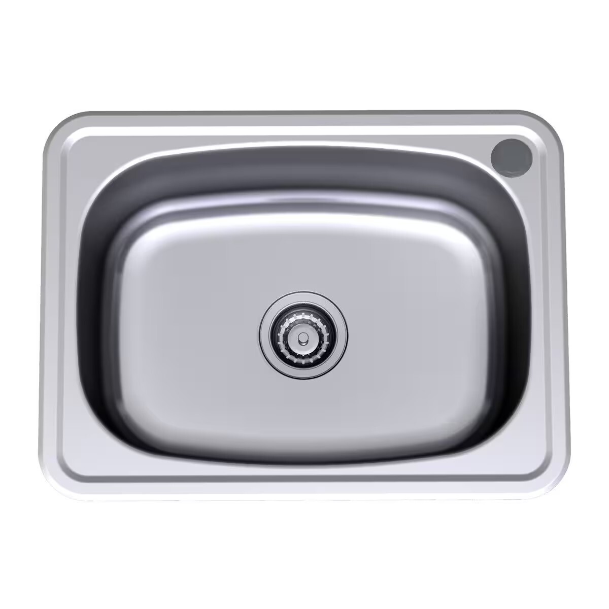 Pileta Cocina Simple Acero Inox. 53x38x12 Cm 