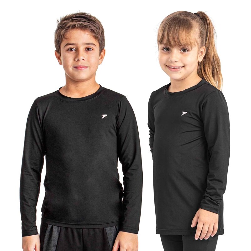 Remera Térmica Niños Poker Negro