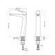 GRIFERIA DE LAVATORIO ALTO BRUSHED NICKEL LINEA EPUYEN 000