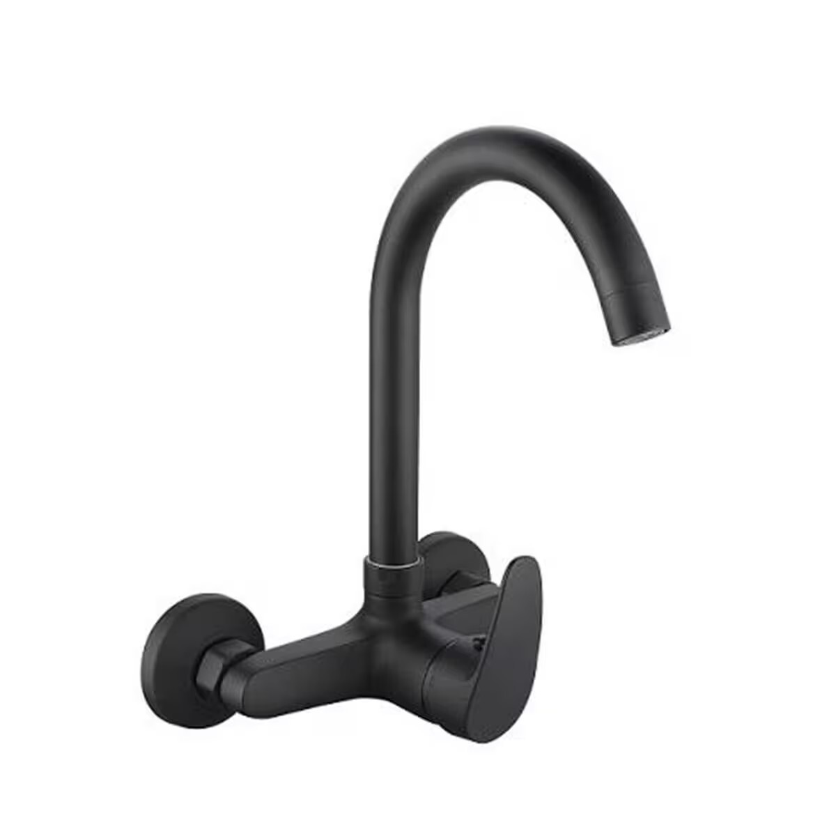 Grifería De Cocina Monocomando De Pared Capri Negro Mate 