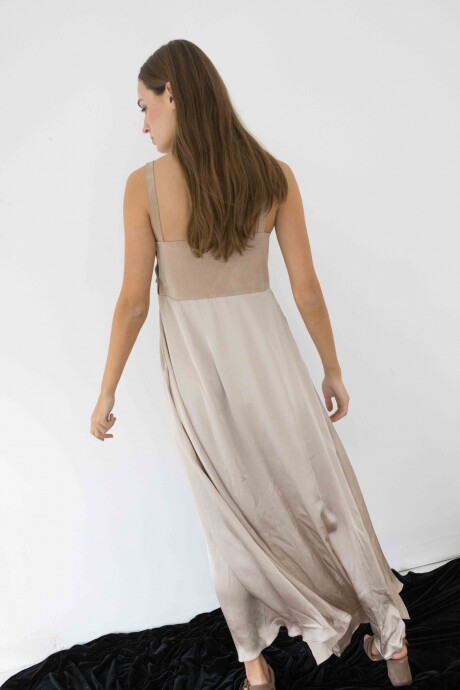 Fajón de Nácar Dress Topo / Beige