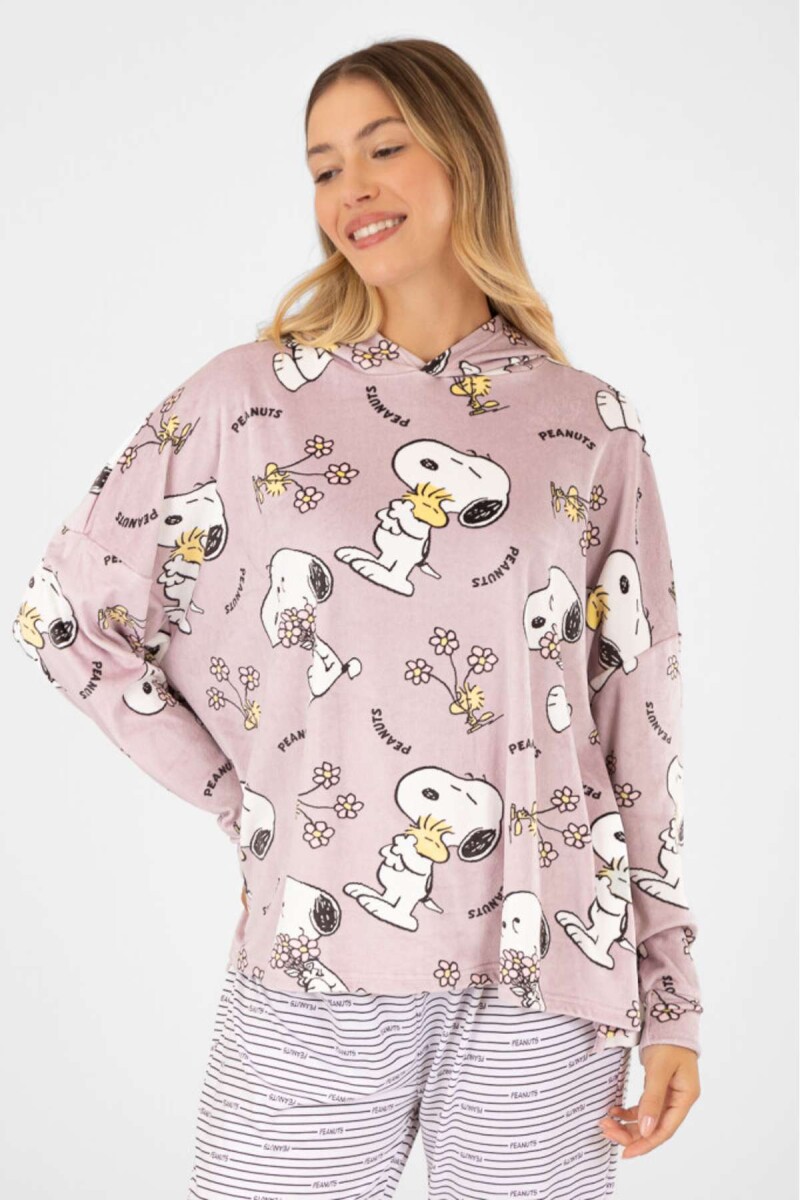 Snuggle snoopy velour - Rosado 
