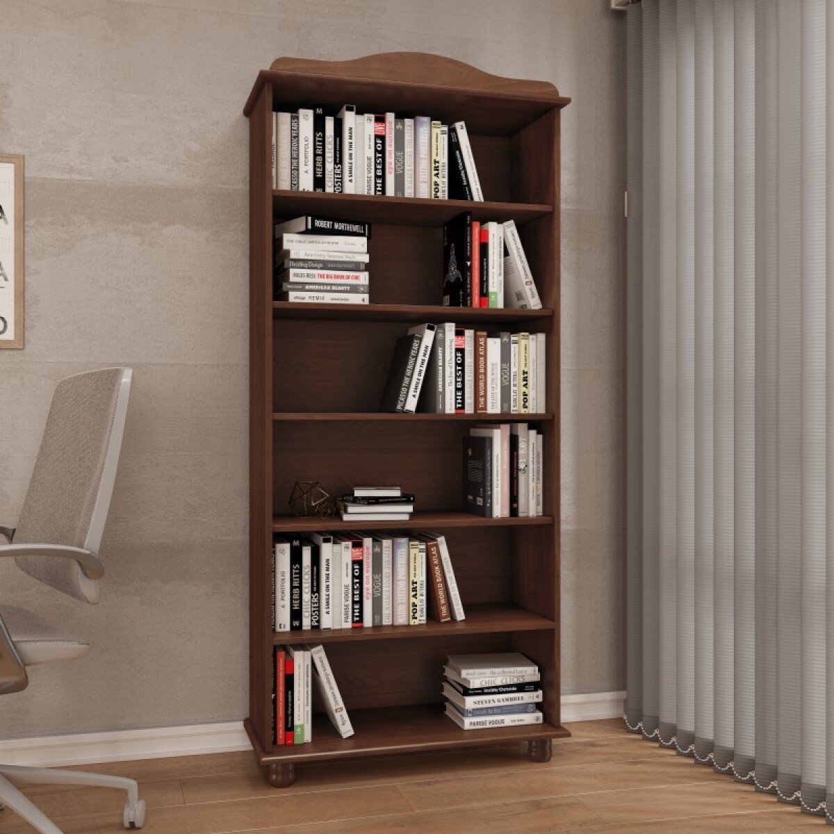 BIBLIOTECA FINESTRA RUBI COLOR CAFE 