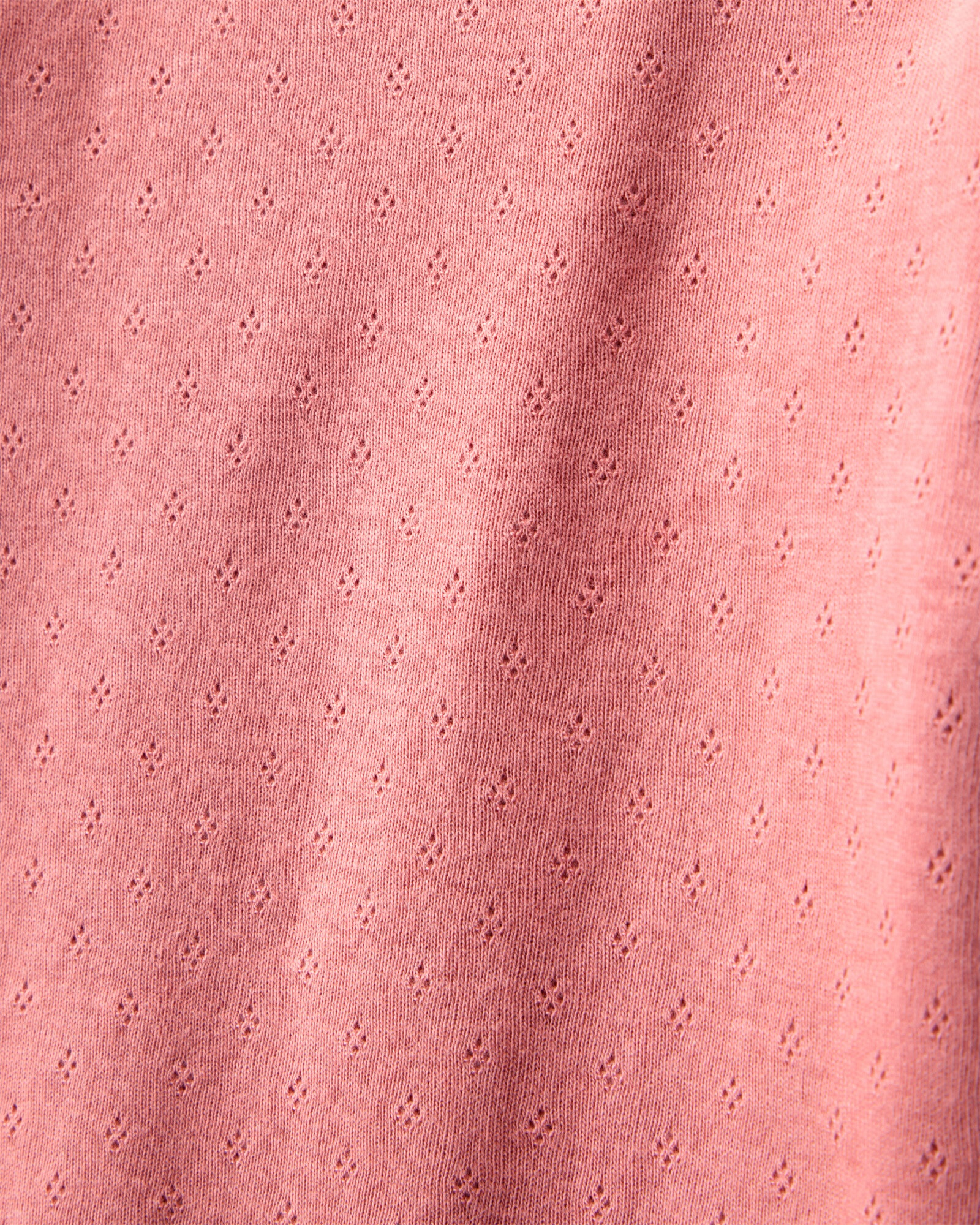 Set tres piezas de algodón, chaleco floral, pantalón y body calado Sin color