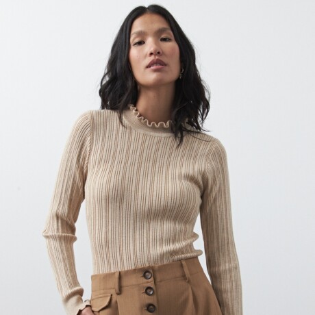 POLERA BETANIA Beige Melange