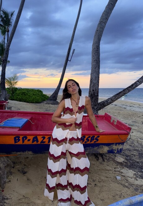 Pantalon Aries SS26 Zig Tinto