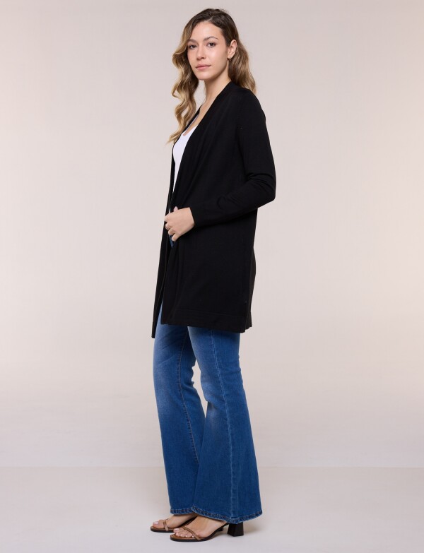 Cardigan Liviano Abierto NEGRO