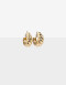Aros Argollas Metal Argollas De Metal Trenzado - Dorado