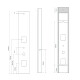 Panel De Hidromasaje Blanco Con 4 Jets, Roseta Y Telefono - Requiere Min. 3.0Kg/Cm² De Presión De Agua. 000