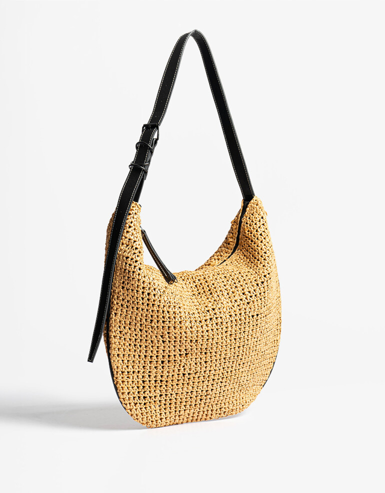 Saca Cartera Formato Hobo - Combinacion Bicolor