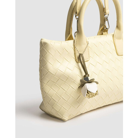 Cartera City Trenzada Amarillo Claro