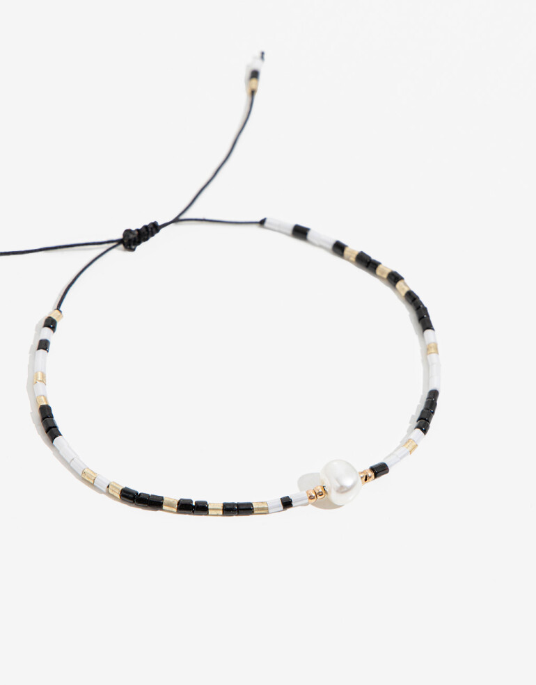 Pulseras Flexibles Canutillos Pulsera Con Beads - Combinacion Multicolor