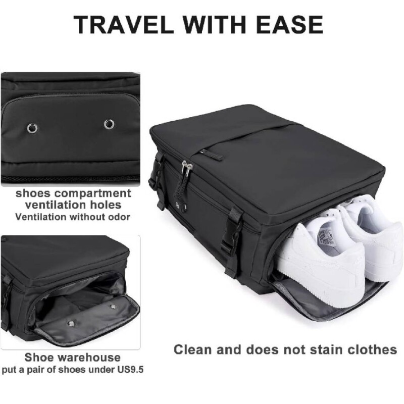 Mochila de viaje para carry on negro