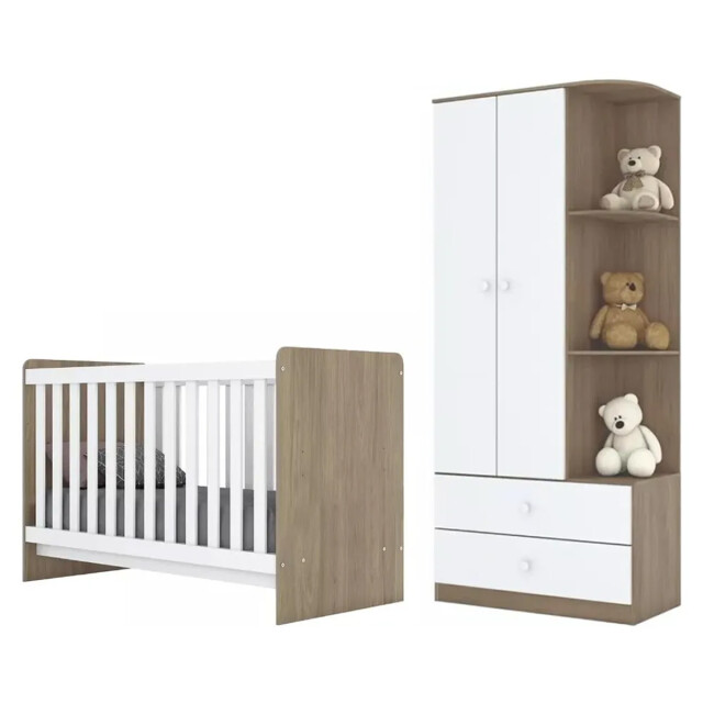 Combo dormitorio infantil: Ropero + Cuna Combo dormitorio infantil: Ropero + Cuna