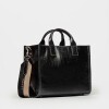 Cartera de Mano Capri En Cuero Liso Negro