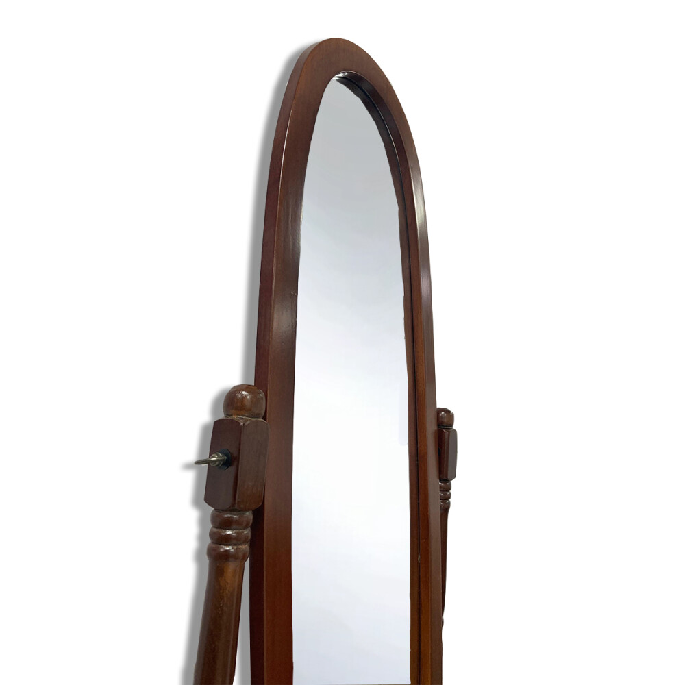 Espejo Victorian de pie ovalado Marrón oscuro