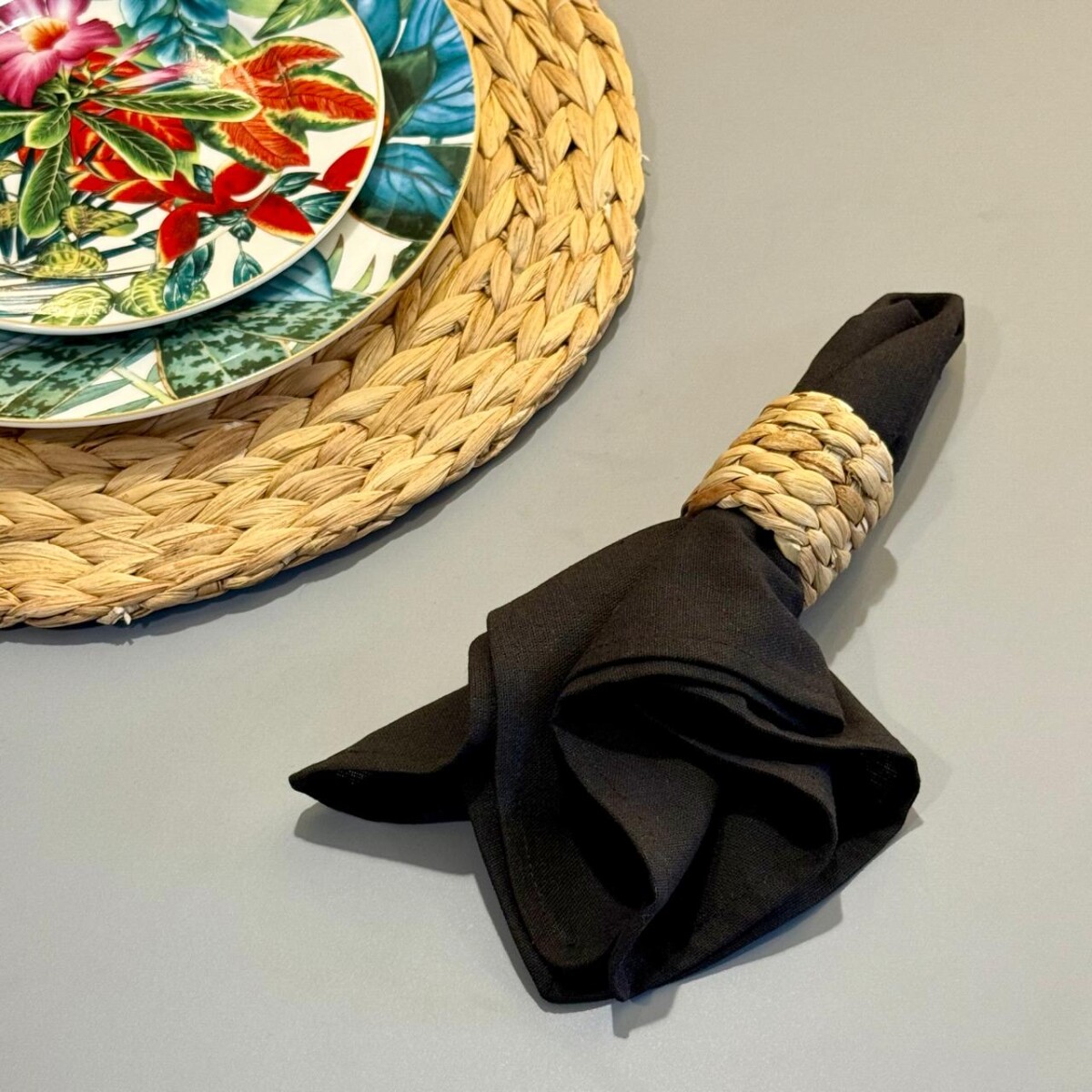 Servilleta Lino Negro 42cm x 42cm 