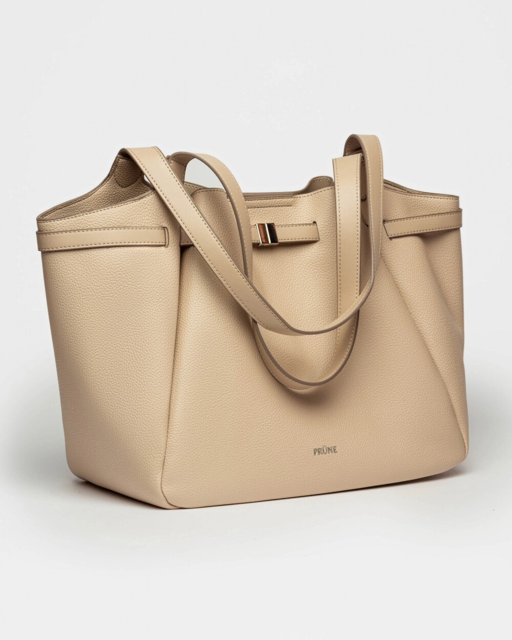 Bolso Marble en efecto cuero graneado Vison