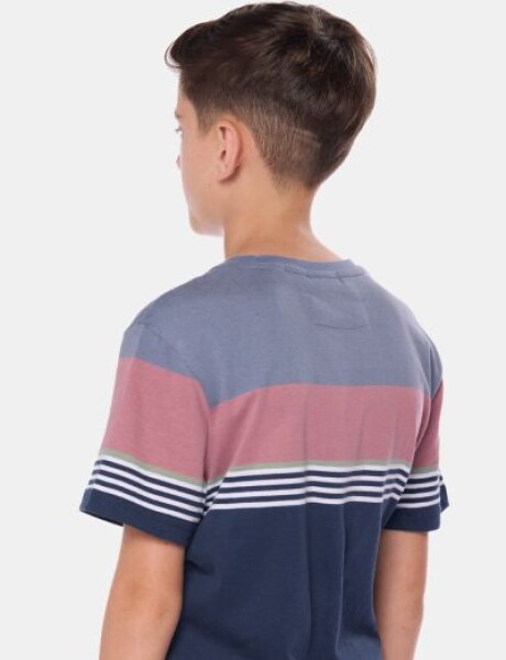 REMERA RAYADA Azul
