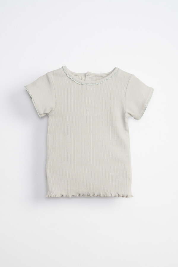 Remera manga corta rib Verde
