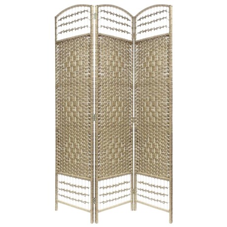 Biombo separador de rattan 1.8 mts Marrón