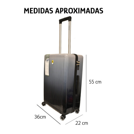 Valija Chica Carry On Rígida 4 Ruedas 360 Con Candado Tsa Gris/negro