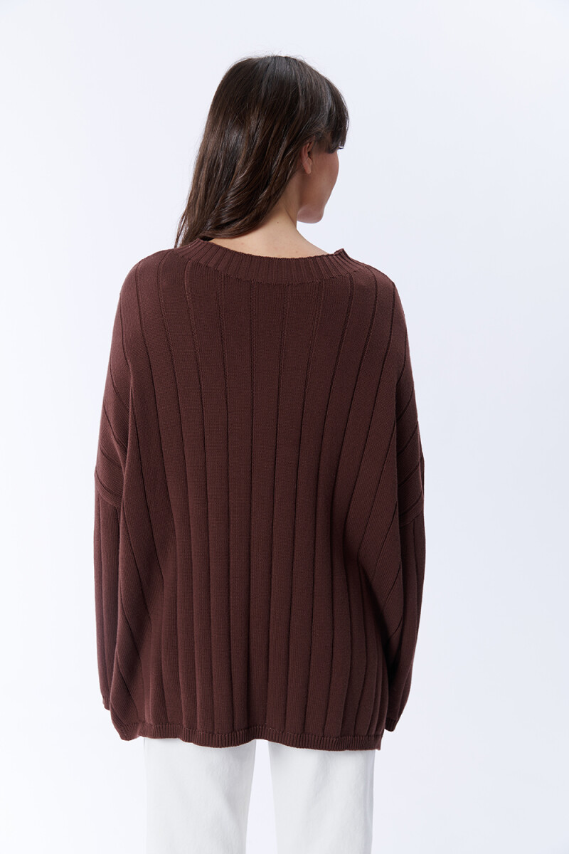 Buzo Punto Oversize Chocolate