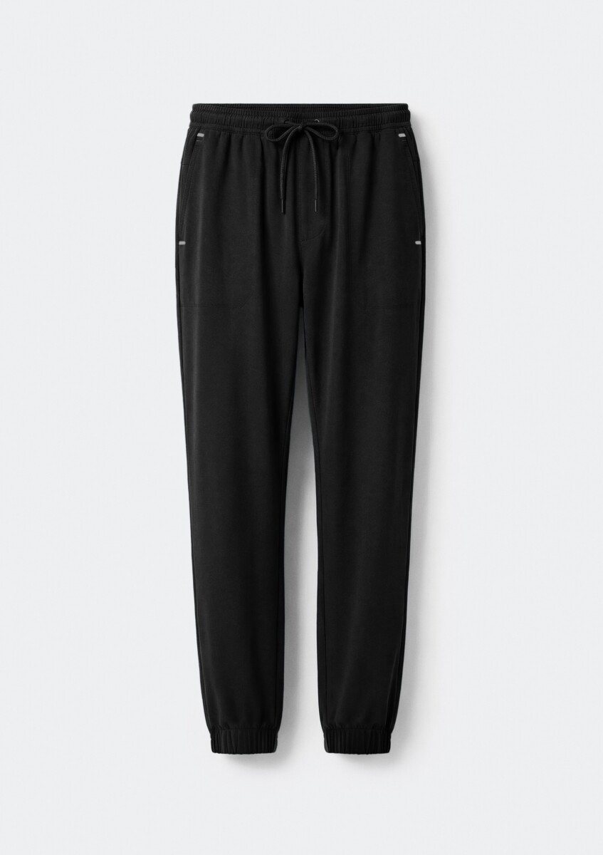 PANTALÓN DEPORTIVO - NEGRO - NEGRO 