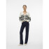VMLEA LS V-NECK CUFF CARDIGAN NOOS CORE-15 1 Cloud Dancer/Stripes BLACK