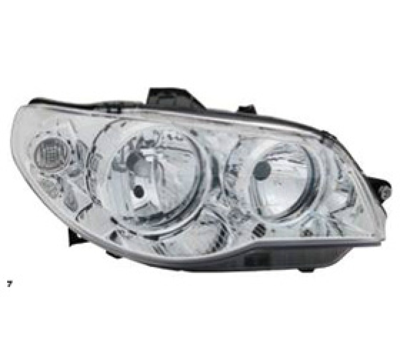 SEMIOPTICAS FIAT PALIO SIENA STRADA 05-07 FONDO CROMADO H7 H7 DER TYC 