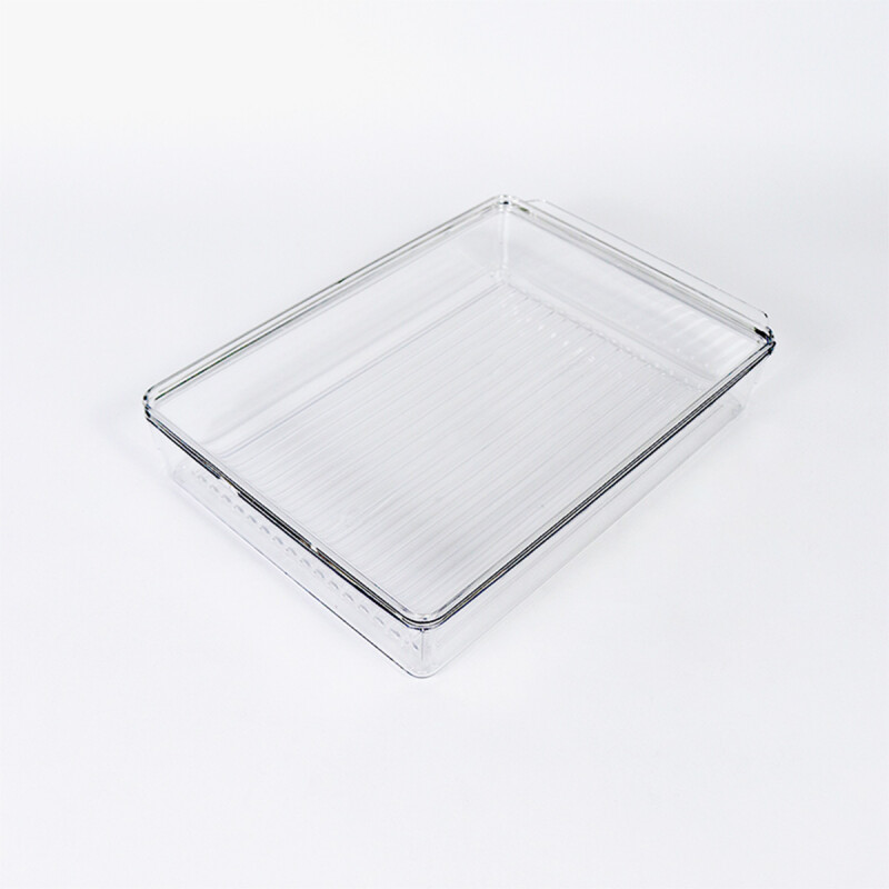 ORGANIZADOR RECT ACRIL TRANSP C/MANIJA 35X23X9.5CM Unica