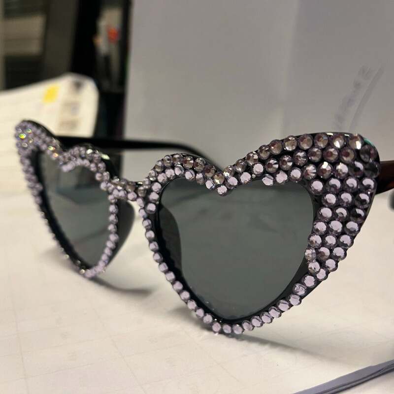 Lentes Corazón x1 Brillos