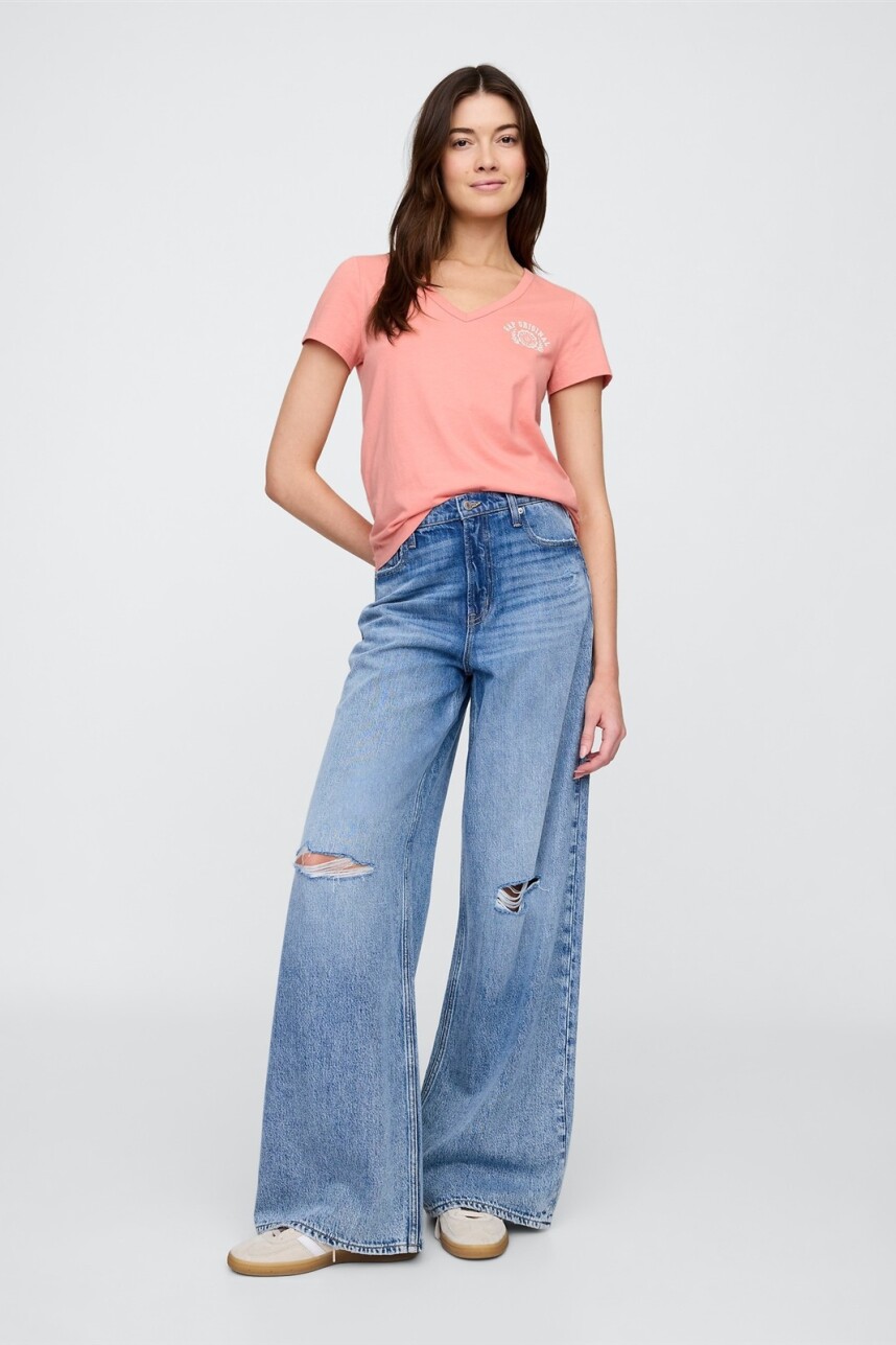 Remera Gráfico Manga Corta Mujer Tea Rose