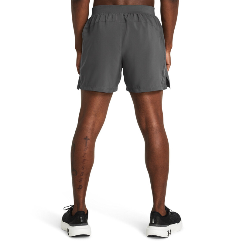 UA LAUNCH 5'' SHORTS-GRN GRY-025