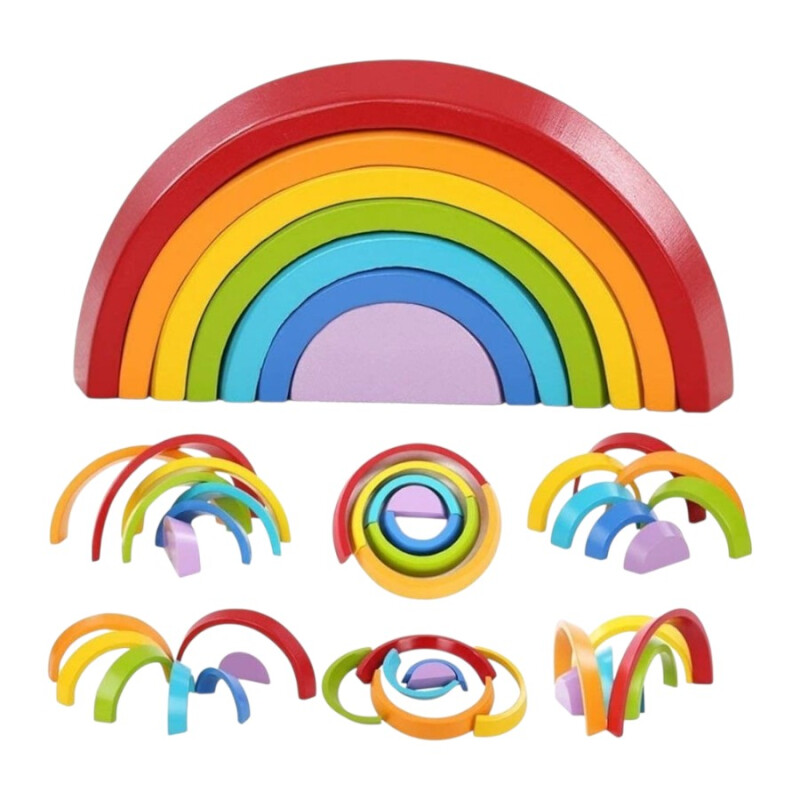 Arcoíris Apilable Waldorf de Madera Arcoíris Apilable Waldorf de Madera