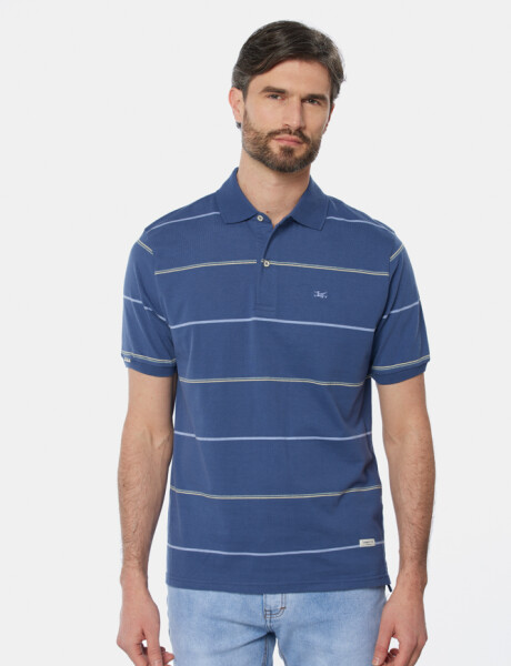 POLO JERSEY RAYADA Azul