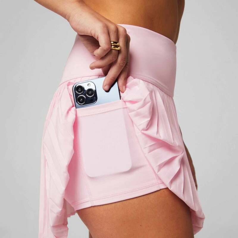 Falda Con Malla Hot Shot Pleated Skirt Classic Mini Mujer Soft Pink