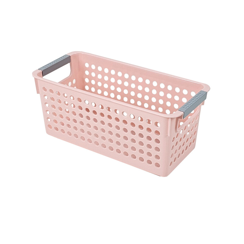 Cesto Organizador calado con asas 29 x 13.5 x 12.5 cm ROSA