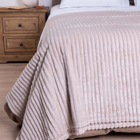 MANTA 1 PLAZA ALGODON NATURAL-BEIGE DERBY CRUDO