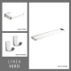 SET ACCESORIO BAÑO TOALLERO Y PERCHA LINEA BRILLO CROMO CROMO