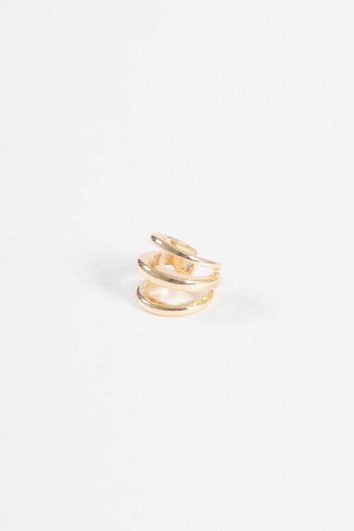 Earcuff triple dorado
