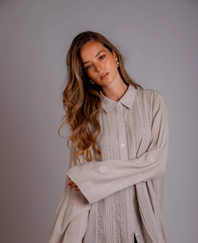 Camisa Zaira beige